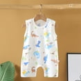 thumbnail image 2 of Zanarzt Infant Baby Girl Summer Clothes Baby Girl Boy Summer Cotton Romper Clothes Sleeveless Comfy Rompers Newborn Tops Sky Blue,18-24 Months, 2 of 4