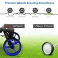 thumbnail image 6 of Gymax 3-Wheel Foldable Golf Push Pull Cart Trolley w/ Seat Adjustable Handle Blue, 6 of 10