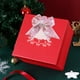 thumbnail image 4 of Caja de Regalo con Lazo de Cinta de Terciopelo Blanco y Ribete Navideño., 4 of 6