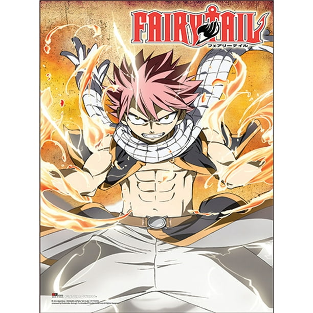Paper Poster Fairy Tail Natsu Ligthning Fire Mode Wall Art Ge Walmart Com Walmart Com