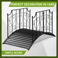 thumbnail image 5 of Zimtown 4ft Iron Garden Bridge with Flat Top Railing and Ball Handle for Outdoor Yard Decor, Black, 5 of 8