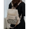 thumbnail image 5 of PRIYAL BWomen's Oxford Cloth Backpack with Leopard Print - Large Capacity & Travel Bag, Detachable Shoulder Straps & Zipper Closure, Suitable for Commuting, Casual Everyday Carry, 5 of 8