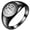 Black D, variant on Men's and Women's Stainless Steel 12MM Initial Alphabet A to Z Carved Floral Font Ring Black Z Size 9