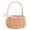 Pink, variant on Wicker Rattan Flower Basket, Wedding Flower Girl Baskets, Willow Handwoven Basket with Handles and Bow, Woven Eggs Candy Basket for Home Garden Decor, White, S