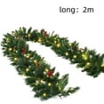 thumbnail image 1 of Aodebiao Festive Christmas Garland Decorations - Realistic PVC Holiday Garland for Mantle Fireplace Stairs Indoor Home Decor with Battery Operated Lights, 1 of 4