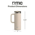 thumbnail image 5 of RTIC 20 oz Ceramic Lined Insulated Road Trip Travel Mug, Leak-Resistant Lid, Beach, 5 of 9