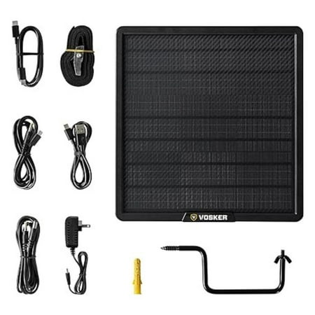 Vosker - Mountable 15,000 mAh Universal Solar Power Bank - Black