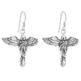 thumbnail image 5 of Heavenly Elegance Celestial Angel .925 Sterling Silver Dangle Earrings for Female Adult, 5 of 5