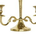 thumbnail image 4 of DecMode 3 Holder Gold Aluminum Metal Scrolled Candelabra, 4 of 10