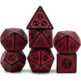 thumbnail image 1 of dés Polyédriques Pièces dés Polyédriques 20 Côtés dés de Jeu de Rôle dés Polyédriques Ensemble dés Colorés avec Sacs pour DND RPG MTG(Rouge), 1 of 4