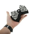 thumbnail image 5 of Unique Bargains 1 Pc Claw Clip Fashion Plaid Bow Hair Clip Black White, 5 of 5
