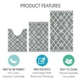 thumbnail image 3 of Geometric Design 3 Piece Bathroom Rugs Set - Non-Slip Ultra Thin Bath Rugs for Bathroom Floor - Washable Cotton Bathroom Mats Set, 3 of 8