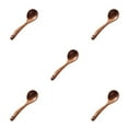 thumbnail image 2 of Transemion Brown Beautiful Texture Wooden Kitchen Utensils Home Cooks Choose Wood Wooden Spoons For Cooking Soup Ladle 5Set, 2 of 6