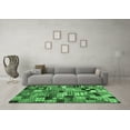 thumbnail image 3 of Ahgly Company Indoor Rectangle Abstract Emerald Green Contemporary Area Rugs, 3' x 5', 3 of 4