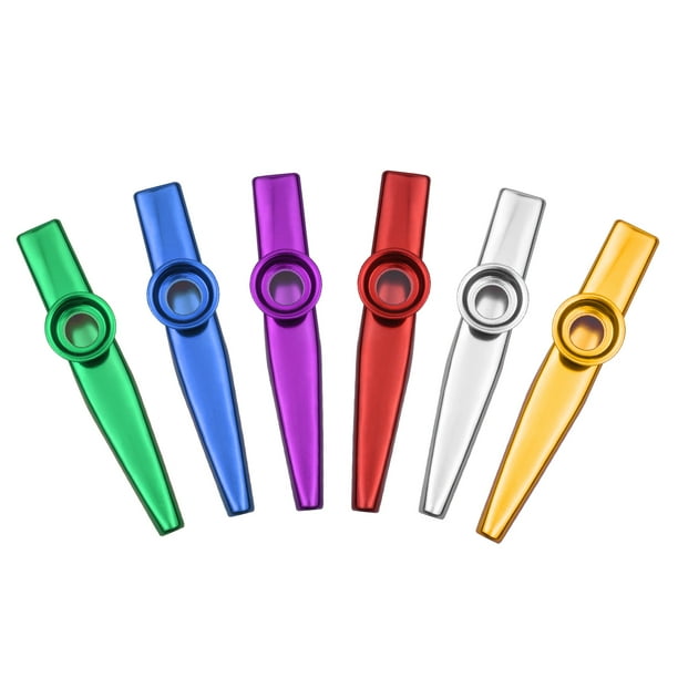 Kazoo Instrumento musical Kazoo de aleación de aluminio de 6 piezas para niños adultos principiantes Tomshoo Kazoo