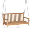 thumbnail image 4 of vidaXL Swing Bench Solid Teak 120x60x57.5 cm Brown, 4 of 5
