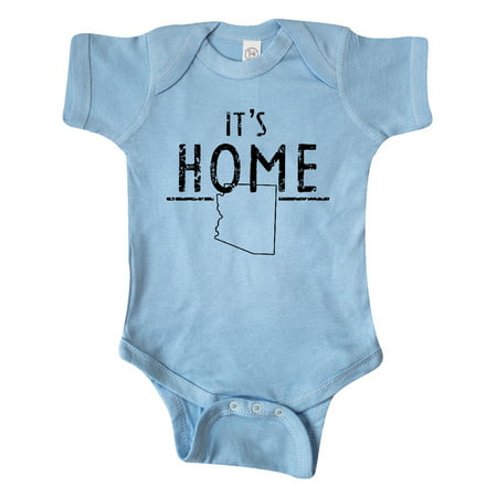 

Inktastic It s Home- Arizona State Outline Distressed Text Gift Baby Boy or Baby Girl Bodysuit