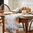 thumbnail image 3 of Fall Pumpkins Table Runner, Autumn Thanksgiving Kitchen Dining Table Decoration for Home Party Decor 13x36 Inches, 3 of 9