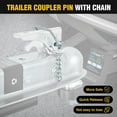 thumbnail image 4 of Nilight Straight Trailer Coupler with Security Latch&Chain for 2-Inch Hitch Ball, 3-Inch Channel,3500 LBS,Heavy Duty Trailler Tongue Coupler for Station Wagon, Truck, Bolted & Welded Installation, 4 of 6
