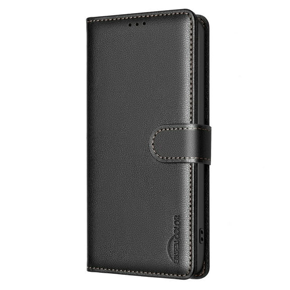 for iPhone 16 Plus Wallet Case, with [RFID Blocking] Card Slots Strong Magnetic PU Leather Flip Fold Protective Adjustable Kickstand Phone Case for iPhone 16 Plus - Black