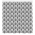 thumbnail image 3 of Ambesonne Damask Shower Curtain, Black and White Baroque, 69"Wx75"L, Black White, 3 of 5