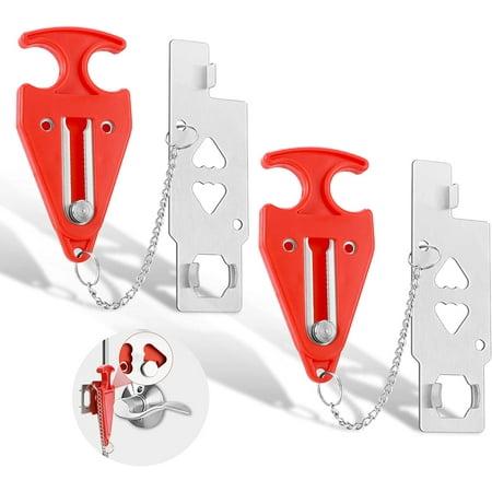 2 Pack Upgrade Portable Door Lock Home Security Door Locker Travel Lockdown Locks for Additional Safety and Privacy Perfect for Traveling Hotel Home Apartment College