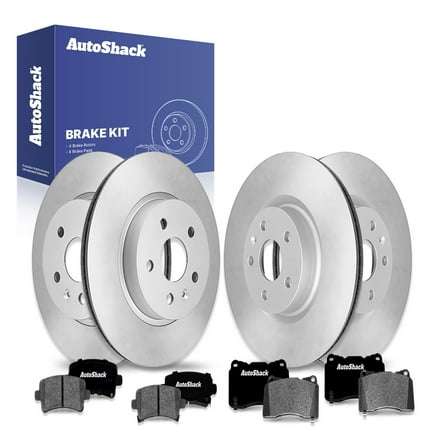 AutoShack Front & Rear Brake Rotors Ceramic Brake Pads | Replacement For 2013-2019 Cadillac XTS 2014 Buick Regal 2.0L 3.6L V6 AWD FWD | 12-PC Brake Kit