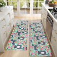 thumbnail image 4 of Kitchen Rugs Sets Of 2,Cute Pitbull Terriers Dog and Flowers Anti Fatigue Kitchen Mat Rugs Non Slip Washable,Decorative Kitchen Floor Mats for Kitchen,Sink,Laundry,17"X47", 4 of 5