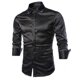 thumbnail image 1 of 26-27 Men Buttons Satin Luxury Dress Shirt Slim Fit Party Long Sleeve Shiny Formal Shirts yyds, 1 of 3