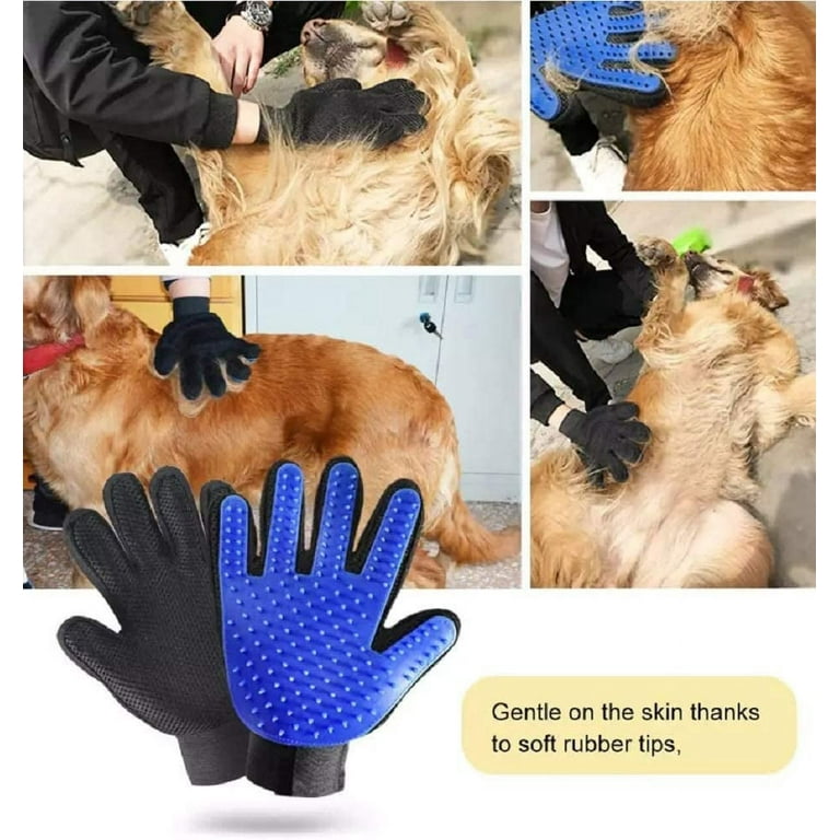 Pet Grooming Gloves Deshedding Brush Gloves Pet Hair Remover