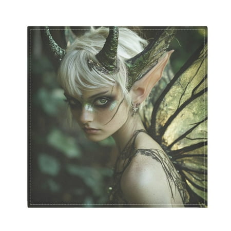 

WOBOGO Demon Tinkerbell Elf Cloth Napkins 1 Piece Soft Elegant Touch Durable Absorbent Quick Drying for Elegant Dining