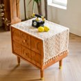 thumbnail image 2 of Bedside Tablecloth Tassels Table Cover Nightstand Table Runner Tabletop Dustcover TV Dustcover for Furniture Décor, 15×36inch, 2 of 5