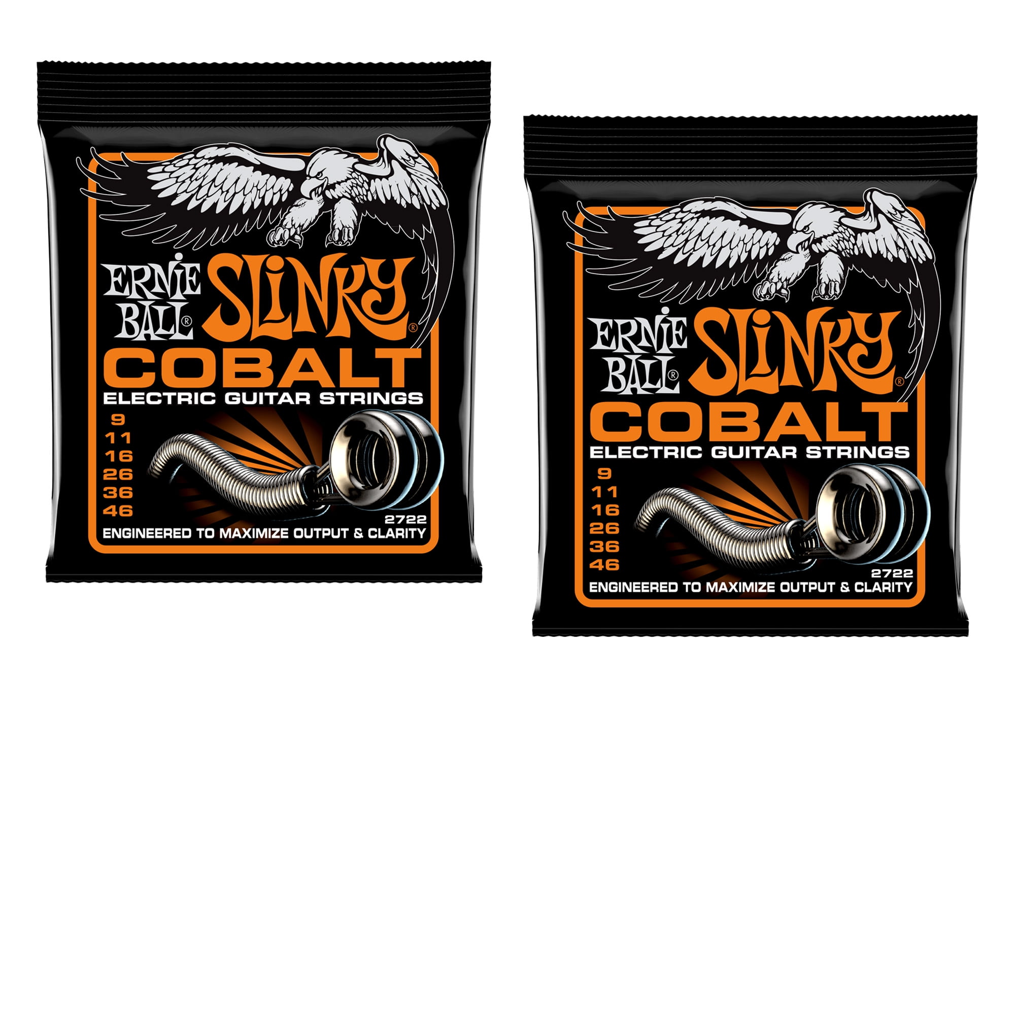 2 PACK Ernie Ball Cobalt P02722 Hybrid Slinky Electric Guitar Strings