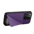 thumbnail image 4 of SaniMore for iPhone 14 Plus Case, PU Leather Skin & Rugged PC Backplane Card Slots [Up to 2] Shockproof Anti-fall Flip Kickstand Slim Lightweight Business Shell for iPhone 14 Plus, Purple, 4 of 5