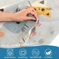 thumbnail image 4 of Yayeee Kitchen Valance Rod Pocket 54" x 18" Living Room Window Curtain, Cute Cartoon Cat, 4 of 6
