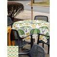 thumbnail image 5 of Outdoor Tablecloth with Umbrella Hole for Patio/Picnic/Party/Camping, Cute Green Umbrella Waterproof Table Cloth Square Cover Washable, Cartoon Rain Boots (60"x 60"), 5 of 8