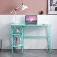 thumbnail image 4 of VECELO 43" Computer Desk with 2 Tier Storage Shelf, Study Writing Workstation for Home Office, Blue, 4 of 6