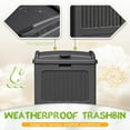 thumbnail image 5 of Devoko 2 PCS All-Weather use Trashbin with Lid, Patio Resin Hideaway Trash Can with Waterproof for Backyard, 5 of 7