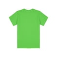 thumbnail image 4 of Sxiwei Boys Girls Short Sleeve Crew Neck T-Shirt Athletic Running Active Performance Tee Top Green 140, 4 of 6