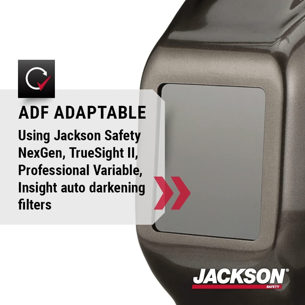Jackson Safety W10 HLX Passive Welding Helmet (20508), Ultra-Lightweight, Heavy Metal Graphic, 2 Units / Case
