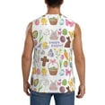 thumbnail image 4 of Lsque Happy Easter1 Print Men's Cotton Blend Sleeveless Muscle Shirts (S-3XL)- Moisture Wicking, Odor Protection, UPF 30+,XX-Large, 4 of 8