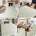 thumbnail image 5 of 6'x9' Area Rugs, Sage Green Indoor Outdoor Area Rug for Living Room Bedroom, Floral Stripe Gradient Simple Branch Texture Washable Bathroom Rugs Kitchen Floor Carpet Mats Home Decor Aesthetic, 5 of 8
