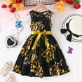 thumbnail image 2 of Toddler Girls Dresses Round Neck Sleeveless Butterfly Printing Dress Kids Girl Formal Wedding Party Pageant Ball Gowns Princess Dresses，2 -3 Years, 2 of 9