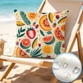 thumbnail image 7 of 17.7 Inch Summer Waterproof Pool Beach Outdoor Pillow Cover, Quick Dry Sand Proof Decorative Throw Cushion Case, Pillowcase for Patio, Balcony, Yard, Swimming Pool & Water Activities Decor, O, 7 of 7