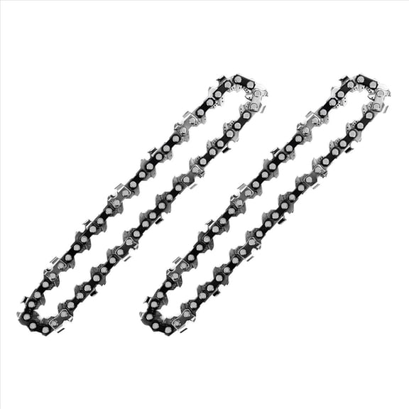 2pcs 4-Inch 1/4 Inch Guide Saw Chain Mini Chainsaw Chain for 4 Inch Cordless Electric Protable Battery Handheld Chainsaw,2 x saw chain,Silver&black