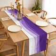 thumbnail image 3 of Purple Waves Table Runner - 72 Inch Long, Kitchen Dining Table Runner Dresser Scarves, Ombre Abstract Art Gradient Modern Farmhouse Decor for Coffee Tables Wedding Party Banquet, 3 of 8