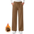 thumbnail image 2 of MOSHU Wide Leg Sweatpants for Women High Waisted Baggy Fleece Cotton Pants Fall Casual Sweatpants with Pockets, 2 of 11