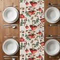 thumbnail image 4 of Table Runner 70 Inches Long for Kitchen Dining, Red Mushrooms Dresser Scarf Farmhouse, Dining Table Decorations for Wedding/Parties, Maple Leaves Plants Vintage Botanical 13 x 70 In, 4 of 8
