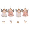 thumbnail image 1 of Adornos navideños con forma de ángel para colgar en el árbol, manualidades navideñas, decoraciones de elfos, 1 of 5