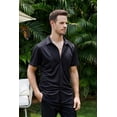 thumbnail image 5 of WARHORSEE Mens Knit Dress Shirts Performance Moisture Wicking Wrinkle Free 4 Way Stretch Casual Button Down Shirt, 5 of 11